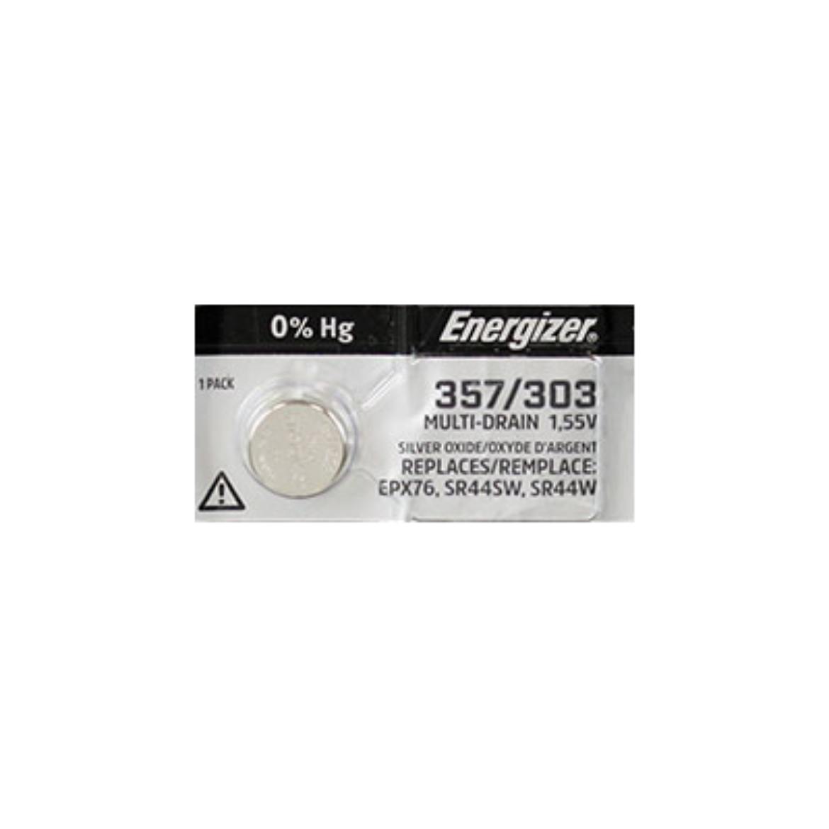 Picture of 357 ENERGIZER 1.55V SILVER OXIDE WATCH BATTERY